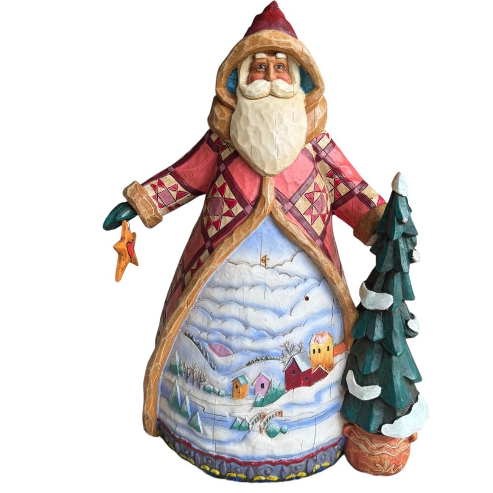 Vintage Jim Shore Heartwood Creek 2003 Dashing Through The Snow Santa Enesco